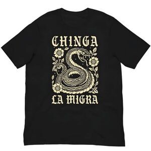 PROTEST Black “Chinga La Migra” Human Rights Snake Tee Shirt